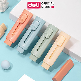 Gôm Tẩy Chì Tam Giác Dạng Kéo Màu Pastel Deli - Không Dính Tay, Không Bụi Bẩn Tiện Dụng Cho Học Sinh - Màu Ngẫu Nhiên