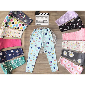 (XUẤT DƯ SIÊU RẺ) SET 5 LEGGING DÀI/ QUẦN DÀI THUN COTTON 4 CHIỀU XUẤT DƯ CHO BÉ GÁI  9-41KG