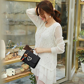 Túi xách tay nữ Thời Trang dự tiệc, Khóa tim cao cấp
