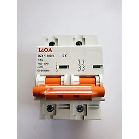Cầu dao lioa tự động, cầu dao quá tải, aptomat, mcb 2 cực dòng cắt 4.5ka