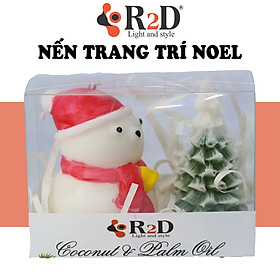 Bộ Gift Set Nến Thơm Ông Gìa Noel, Từ  Shop R2D, Làm Từ Nguyên Liệu Tự Nhiên, Lành Tính, Sáp Cọ, Dầu Dừa, Sáp Đậu Nành.