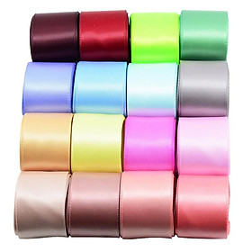 16 Pieces 1 Yard Polyester Satin Ribbons for Wedding Party Christmas Gift Wrapping 40mm