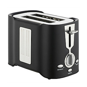 Black Toast Machine Multifunctional Household Toaster 2 Slice Bread Toasters with 6 Gear Adjustable Kitchen Appliances