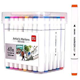 Bút Màu Marker Hai Đầu Cao Cấp Deli 70801-48