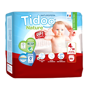 Tã bỉm quần trẻ em 8-15kg hữu cơ Tidoo gói 20 cái