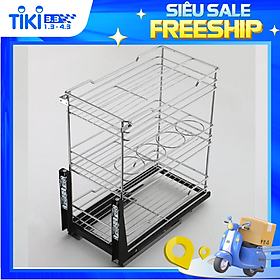 Kệ đựng gia vị chai lọ Ecalite EL-NP30B - Tủ ngang 300mm - Hàng chính hãng