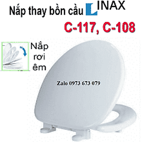 Mua Nắp Bàn Cầu Inax C-117VA  Nắp Bàn Cầu Inax C-117VAN  Nắp Thay Thế Rơi Êm Dày Cao Cấp
