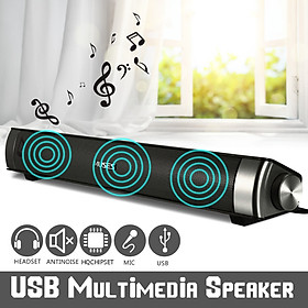 6W USB Multimedia HiFi Audio Sound Bar Speaker for Smart Phone Computer Desktop PC Laptop Tablet