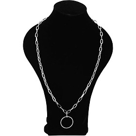 Dây chuyền vòng cổ nam unisex titan thép vòng tròn bản to