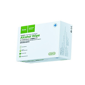 Hộp khăn lau khử trùng 100 miếng Hoco Alcohol Wipe - Hàng chính hãng