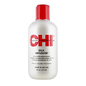 Tinh dầu CHI Silk Infusion Silk Rescontructing Complex dưỡng bóng mượt tóc USA 177ml