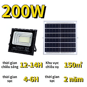 Mua  Đảm bảo chất lượng  Đèn năng lượng mặt trời không thấm nước siêu sáng 100W200W300W400W Ánh sáng sân vườn chất lượng cao