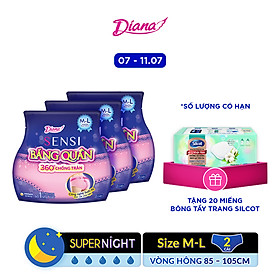 Combo 3 Băng vệ sinh Diana Sensi băng quần size M-L-1909