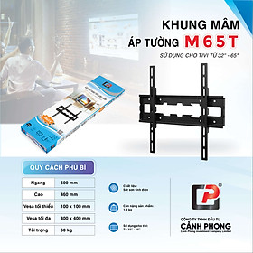 Khung treo tivi mâm áp tường 37 - 65 inch M65T - Hàng chính hãng