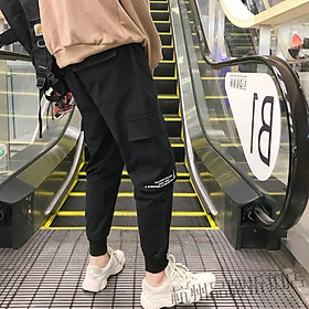 Quần jogger kaki túi hộp unisex In, ulzzang WIND