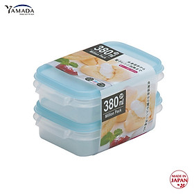 Set 02 chiếc hộp Million Pack Mini 380ml thương hiệu Yamada, không sản sinh ra các hoạt chất gây hại trong quá trình sử dụng - nội địa Nhật Bản