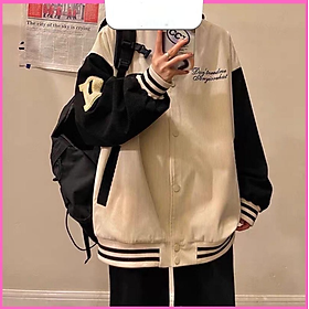 Áo Khoác Bomber Nhung 2 Lớp Thêu D Form Unisex Nam Nữ