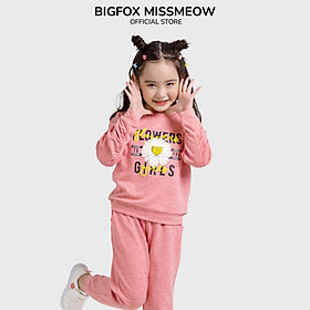 Bộ bé gái BIGFOX - MISS MEOW thu đông size đại, bộ dài tay cho bé phong cách Hàn Quốc in hoa cúc Flowers Girls 11 - 51 kg