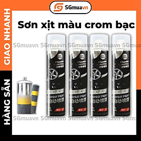 Mua Sơn xịt mạ chrome inox bạc siêu bóng  mịn  nhanh khô  bám tốt trên mọi bề mặt  Chai vỏ đen 