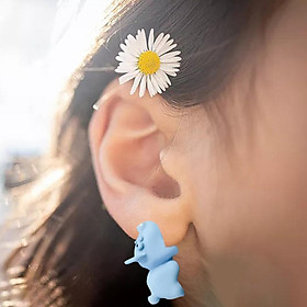 Hình ảnh Cute Animal Biting Alloy Earrings Studs Korean version Mini Dog Gifts