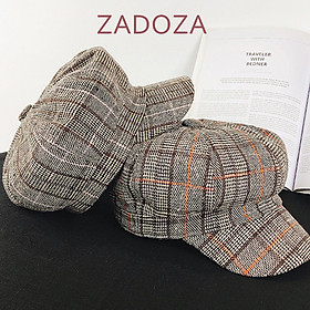 Mũ nồi mũ baker boy dạ lưỡi trai họa tiết caro MD19-04