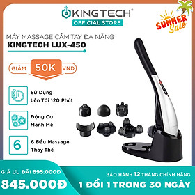 Máy Massage Cầm Tay Cao Cấp KINGTECH LUX450 - Hỗ Trợ Mát Xa Toàn Thân - Chuyên Sâu Vai Cổ, Chân, Lưng, Tay -Giảm Đau Mỏi Toàn Thân Cho Dân Văn Phòng, Gymer, Người Già, Người Lao Động Nặng - Món Quà Tuyệt Vời Cho Ông Bà, Bố Mẹ - Hàng Chính Hãng