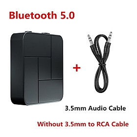 2in1 Bluetooth 5.0 Audio Receiver Transmitter Adapter 3.5mm AUX Jack RCA Dongle For Car TV PC Headphone