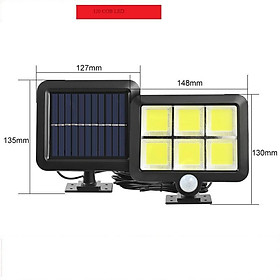 Bộ đèn năng lượng mặt trời cảm ứng 120 LED COB cảm biến chuyển động, cảm biến ánh sáng