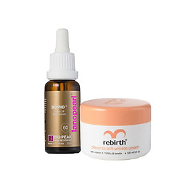 Hình ảnh Combo Hỗ Trợ Trị Nám Serum Nhau Thai Cừu Làm Giảm Nếp Nhăn, Nâng Cơ Gấp 3 Lần Lanopearl + Kem Dưỡng Ẩm Hỗ Trợ Trị Nám, Chống Lão Hóa Nhau Thai Cừu Rebirth 