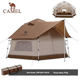 CAMELCROWN LềU Nhà Cắm Trại Tinh Tế Ngoài Trời Lều Tự Động Cắm Trại Công Viên Dã Ngoại Hai Lớp Dày Gấp Gọn Di Động - Mocha nhẹ