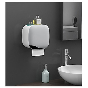 Hộp đựng giấy vệ sinh Hình Vuông dán tường cao cấp, Hộp khăn giấy chống nước, đa năng, siêu tiện dụng-GD467-HGVS-HinhVuong 