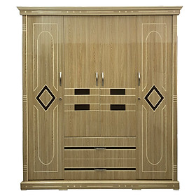 Mua Tủ áo 4 Cánh Gỗ MDF Melamine Sơn Bóng Màu Lim