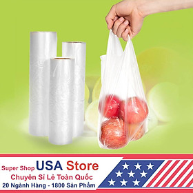 Mua Cuộn 100 Túi Nilon CÓ QUAI Đựng Thực Phẩm Cất Để Tủ Lạnh