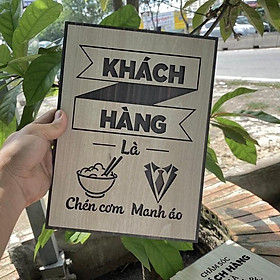 Mua Tranh Trang Trí Tường TBIG055 Slogan tạo động lực treo văn phòng  khách hàng là chén cơm manh áo