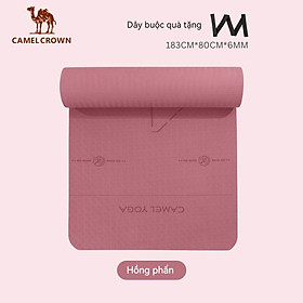 Thảm tập yoga CAMEL Dày và mở rộng và kéo dài thảm sàn tập thể dục Thảm tập yoga tại nhà chống trượt hấp thụ sốc tập thể dục - Pink - 183cm80cm