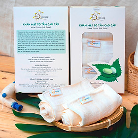 Mua Khăn Mặt Tơ Tằm SenSilk - Quà Tặng Valentine - Tussar Silk Towel made in Vietnam 30*40cm