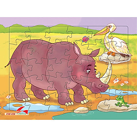Xếp hình Tia Sáng Tê giác  (30 Mảnh Ghép) - Tặng kèm tranh tô màu cho bé