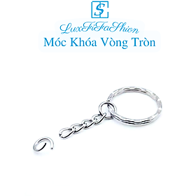 Móc Khóa Càng Cua Màu Bạc, Móc Chuôi Tròn