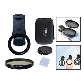Portable 37mm Cellphone Camera Lens Filter Clip On Removable Attachment