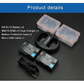 Mua Combo 2 pin 1 sạc đôi Kingma EN-EL15 hàng chính hãng.