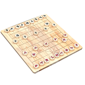 Bàn Cờ Tướng Gỗ Sồi Siêu To 43x37cm Siêu Rẻ Kèm Bộ Quân Cờ Tướng Tặng Thêm Bàn Chơi Chất Liệu Trong Suốt