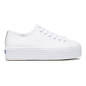 Giày Keds Nữ- Triple Up Canvas White- KD066003