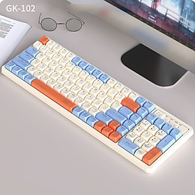 Mua Bàn Phím Cơ Gaming không dây GK102 chống ồn - Bluetooth + USB - Pin sạc TypeC - kết nối nhiều thiết bị
