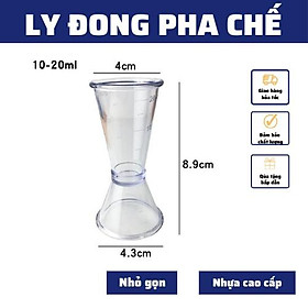 Mua Ly đong định lượng 15cc-28cc bằng nhựa có quai cầm trong suốt cao cấp đồ dùng ly đong pha chế sữa nước nhỏ gọn chính xác