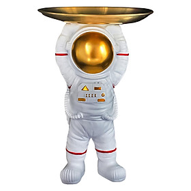 Astronaut Statue Tray Key Storage Figurine Sculpture Home Decor Ornaments