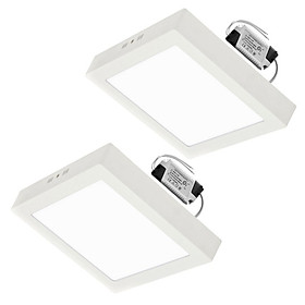 Combo 2 Đèn LED ốp trần 18W vuông nổi sáng trắng Posson LP-So18