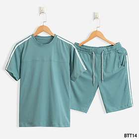 Bộ Mặc Nhà Thể Thao Nam 3 Sọc Chất Thun 100% Cotton Batino