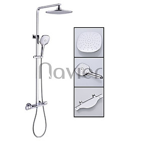 Mua Sen Cây Tắm Nóng Lạnh Đồng Thau Mạ Crome Cao Cấp Navier NV-9250