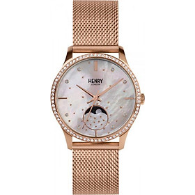 Đồng hồ nữ Henry London HL35-LM lịch mặt trăng