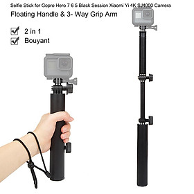 3 Way Grip Waterproof Monopod Selfie Stick for Gopro Hero 7 6 5 Black Session Xiaomi Yi 4K SJ4000 Camera Tripod Accessory